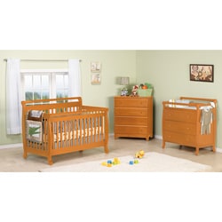 DaVinci Emily 4-in-1 Crib with Toddler Rail in Honey Oak