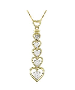 14k Gold 1/2ct TDW Diamond Journey Necklace (G-J, I1-2)