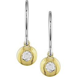 14k Gold 1/4ct TDW Diamond Drop Earrings (H-I-J, I1-2)