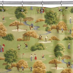 Hole-in-one Fabric Shower Curtain