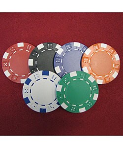 1000 Dice Striped Clay Composite Poker Chips