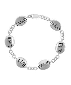 Mondevio Sterling Silver Inspirational Bracelet