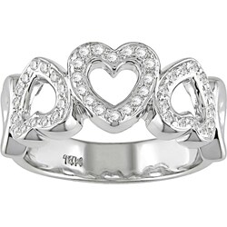 14k White Gold 1/3ct TDW Diamond Heart Ring