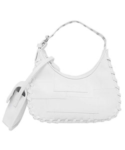 Mudd White Handbag with Cell Phone Case
