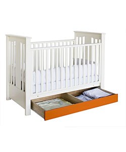 Anna Orange and Antique White Two-tone Crib