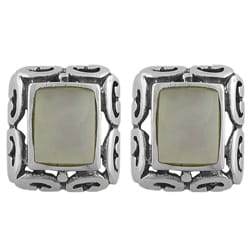 Sterling Silver Mother of Pearl Filigree Earrings