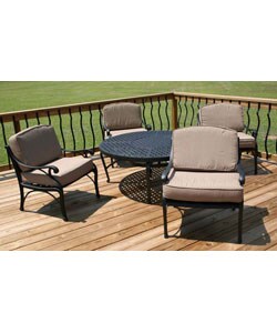 Nassau 5-piece Cushioned Patio Dining Furniture Set