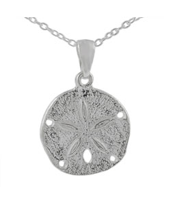 Sterling Silver Plain Sand Dollar Necklace