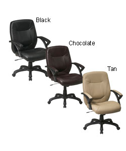 Office Star Mid-back Faux Leather Office Chair