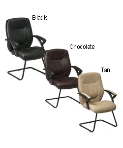 Office Star Deluxe Faux Leather Guest Chair