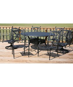 Monte Carlo Black 7-piece Patio Dining Furniture Set