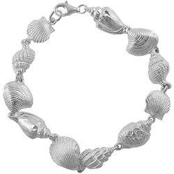Sterling Silver Shell Link Bracelet