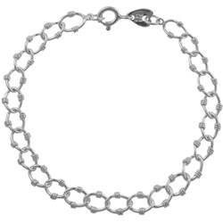 Sterling Silver Circle Linked Bracelet