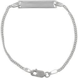 Sterling Silver Flat Rectangular Baby ID Bracelet