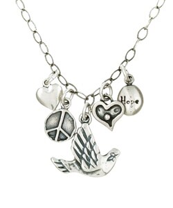Charming Life Peace/ Love/ Hope Fringe Necklace