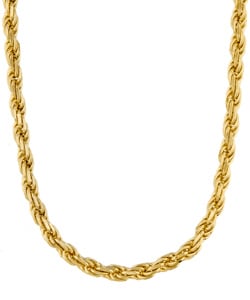 Sterling Essentials 14K Gold over Silver 22-inch Rope Chain (3 mm)