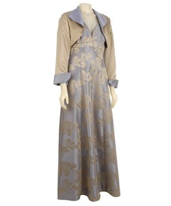 Bari Jay Brocade A-line Dress with Bolero Jacket