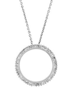 Sterling Silver 1/4ct TDW Diamond Circle Necklace (J, I2)