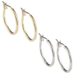 Michele Mies Goldtone 1-inch Hoop Earrings