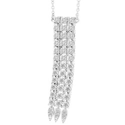 Sterling Silver Cubic Zirconia Rectangle Pendant