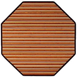Rust Woven Bamboo Rug (5' Octagonal)