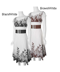 Adi Designs J California Floral Cap Sleeve Maxi Dress