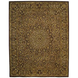Handmade Timeless Burgundy Wool and Silk Rug (6' x 9')