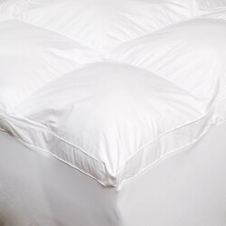 Luxury 300 Thread Count Baffle Box 2-inch Gusset Fiber Bed with Skirt