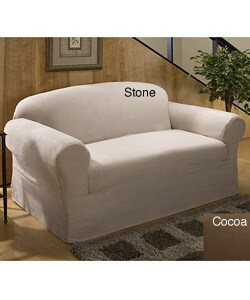 Microfiber Suede Loveseat Slipcover