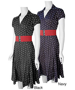 Adi Designs J California Emroidered Dot Maxi Dress
