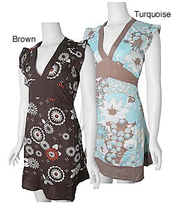 Cute Options Cap Sleeve Floral Empire Dress