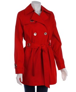 Via Spiga Red Double-breasted Trench Coat