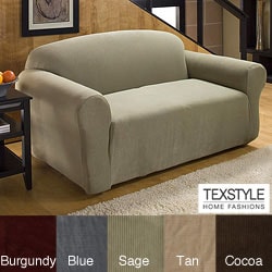 TexStyle Corduroy Stretch Loveseat Slipcover