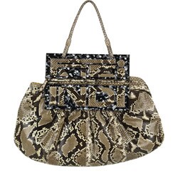Fendi Brown Snakeskin 'To You' Medium-size Bag