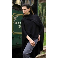 'Bold Black' Alpaca Wool Wrap (Peru)