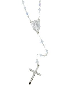 Sterling Silver 30 Inch Rosary Necklace