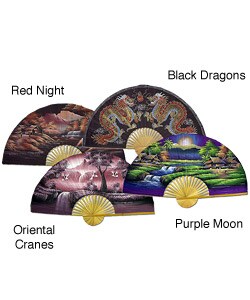 40-inch Wide Oriental Silk Fan (China)