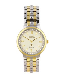 Croton Men's Two-toned Crystal Quartz Watch