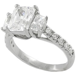 Tressa Collection Sterling three stone CZ Bridal & Engagement Ring