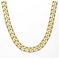 Simon Frank 14k Yellow Gold Overlay 24-inch Cuban Necklace