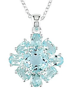 Sterling Silver Sky Blue Topaz Necklace