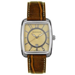 Giordano Men's Brown Leather Watch