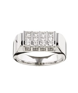 14k White Gold 1/2ct TDW Diamond Men's Ring (G-H, I1)