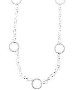 Sterling Silver Italian-designed Drop Necklace