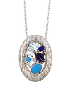 Chateau D' Argent Sterling Silver Gemstone Necklace