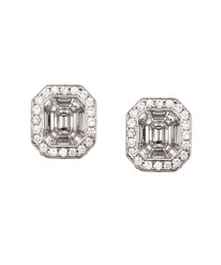 14k White Gold 1 2/5ct TDW Diamond Earrings (G-H, SI1)