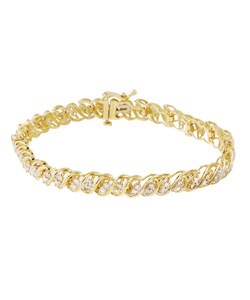 14k Yellow Gold 2ct TDW Diamond Bracelet (G-H, I2)