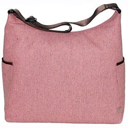 OiOi Pink Herringbone Tweed Diaper Bag