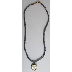 Copper Roman Glass and Lapis/ Iolite Necklace (Israel)