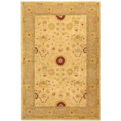 Handmade Timeless Ivory/ Sand Wool Rug (8' x 10')